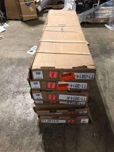 6 Boxes of Cap A Tread Shadow Hickory 47 in. L x 12.15 in. W x 1.69 in. T Vinyl Stair Tread and Reversible Riser Kit Customer Returns See Pictures