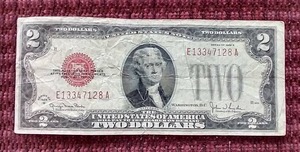 1928 Series Red Seal $2 Bill