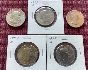 (5) Susan B Anthony Dollars