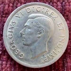 1939 Canadian Silver Dollar
