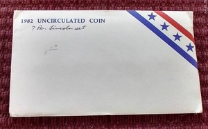 1982 Uncirculated Penny Set - 7 Different Varieties