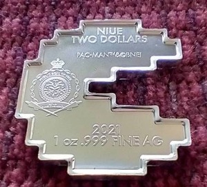 2021 1 Oz. Silver Licensed Pac-Man Coin