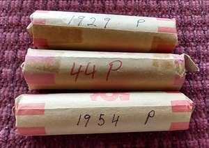 (3) Wheat Penny Rolls