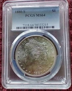 1880-S Morgan Dollar - PCGS MS64