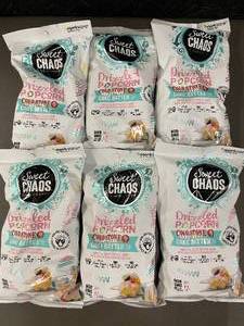 lot 5 image: Sweet Chaos Cold Stone Creamery Cake Batter Drizzled Popcorn, 6 Bags