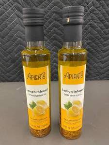 lot 7 image: Aplenty Lemon Infused Extra Virgin Olive Oil - 2 Pack