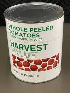 lot 12 image: Harvest Value Whole Peeled Tomatoes - 6 LB 6 OZ