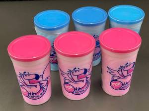 lot 53 image: Lot of 6 Fun Sweets Cotton Candy Tubs