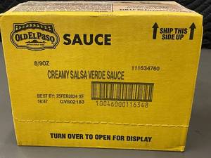 lot 59 image: Old El Paso Creamy Salsa Verde Sauce - 8 Pack of 9oz Bottles