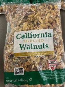 lot 86 image: Lot of 3 Packs of California Shelled Walnuts - 16 oz Each