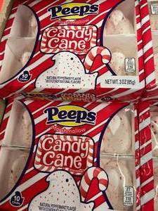 lot 110 image: Lot of Peeps Marshmallow Candy Cane Flavored Packs