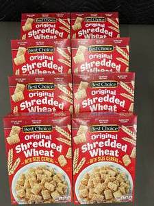 lot 166 image: Lot of 8 Best Choice Original Shredded Wheat Bite Size Cereal