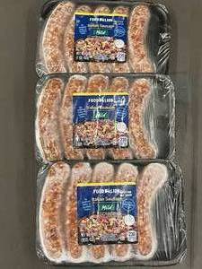lot 211 image: Food Lion Mild Italian Sausage, 3 Packs