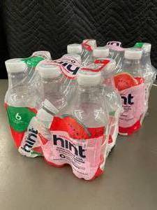 lot 249 image: Hint Watermelon Water - 2 Packs of 6 Bottles (16 fl oz each)