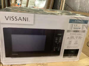 Vissani 1.1 cu. ft. Countertop Microwave Oven in Black   Customer Returns See Pictures