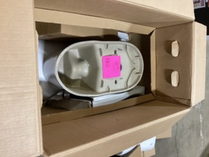 Glacier Bay 12 inch Rough In Two-Piece 1.1 GPF1.6 GPF Dual Flush Elongated Toilet in White Seat Included   Customer Returns See Pictures