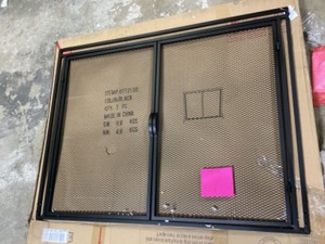 Cartwright Matte Black Metal 1-Panel Fireplace Screen by Noble House  Customer Returns See Pictures