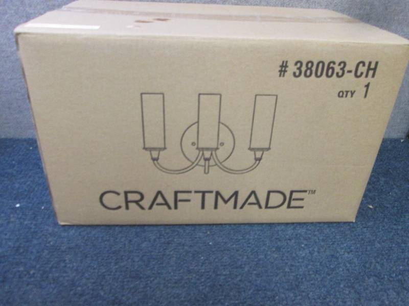 lot 202 image: Craftmade Modina 3 Light Bathroom V...