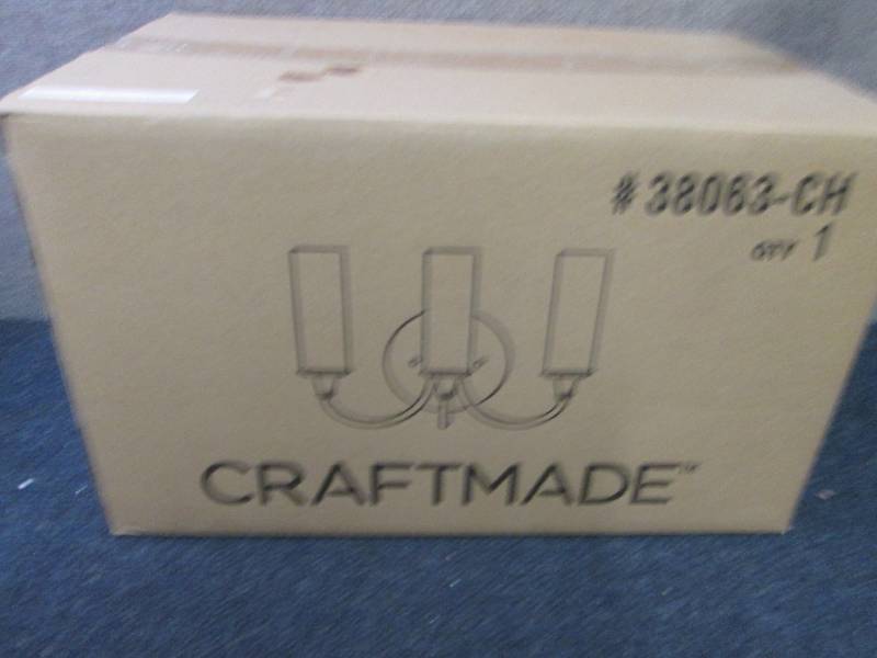 lot 203 image: Craftmade Modina 3 Light Bathroom V...