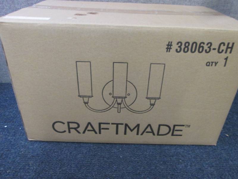 lot 205 image: Craftmade Modina 3 Light Bathroom V...