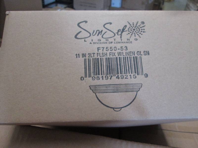 lot 222 image: 6 ea Sunset Lighting F7550-53 Flush...