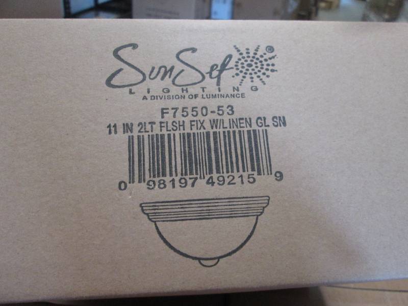 lot 223 image: 6 ea Sunset Lighting F7550-53 Flush...