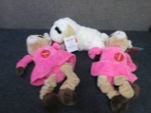 lot 75 image: 3 Plush Dog Toys...