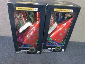 lot 96 image: 2- 30 ct New Years Party Pack...