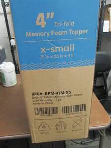 lot 137 image: 4 Trifold Memory Foam Topper 75x25...