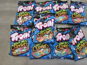 lot 158 image: 9-7.2 oz Trolli Sour Brite Crawlers...