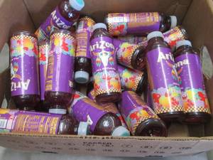lot 297 image: Box of 20 oz Arizona Fruit Punch Fr...