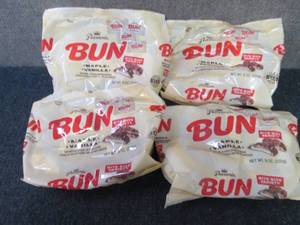lot 328 image: 4- 9 oz Pearsons BUN MapleVanilla...