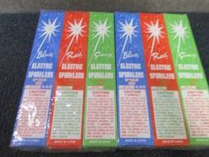 lot 387 image: 24- 8ct pks BlueRed Green Sparkle...