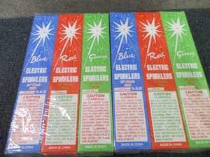 lot 389 image: 24- 8ct pks BlueRed Green Sparkle...