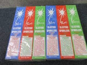 lot 391 image: 24- 8ct pks BlueRed Green Sparkle...