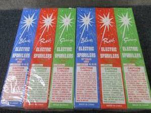 lot 392 image: 24- 8ct pks BlueRed Green Sparkle...
