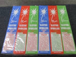 lot 393 image: 24- 8ct pks BlueRed Green Sparkle...