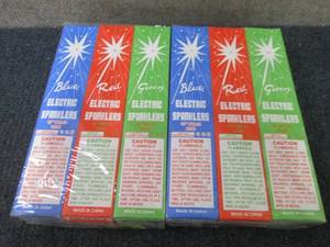 lot 394 image: 24- 8ct pks BlueRed Green Sparkle...