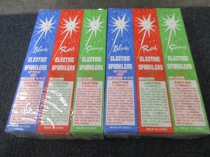 lot 396 image: 24- 8ct pks BlueRed Green Sparkle...