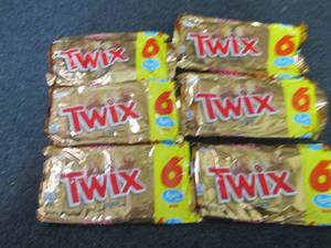 lot 406 image: 6- 3.28 oz Twix...
