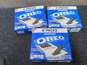 lot 466 image: 3- 6pks Oreo Handi-Snacks...