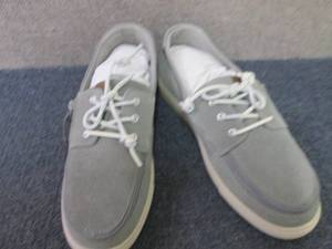 lot 550 image: Billy Mens Boat Shoes Grey Suede N...