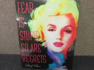lot 565 image: Metal Marilyn Monroe  Sign 12.5x16 ...