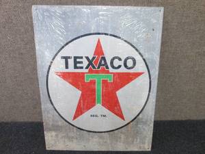 lot 566 image: Metal Texaco Sign 12.5x16 inches...