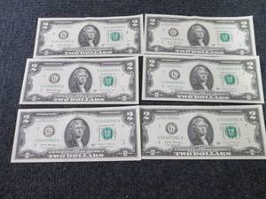 lot 574 image: 6 Total, 3 Sequential Uncirculated ...