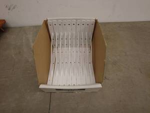 lot 129 image: Bulk Lot of Shelf Brackets - White Metal - New Condition