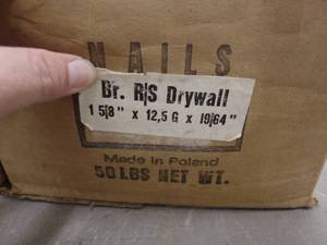 lot 170 image: 50 lbs Box of Br. RS Drywall Nails