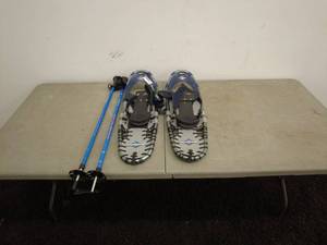 lot 153 image: L.L. Bean Pathfinder Snowshoes with Winter Walker Poles