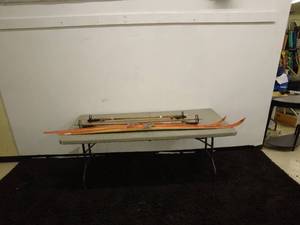 lot 38 image: Vintage Trak Skis and Skilom Poles Lot