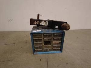 lot 48 image: Lot of Hitch Receiver and Akro-Mils Hardware Organizer with Screws